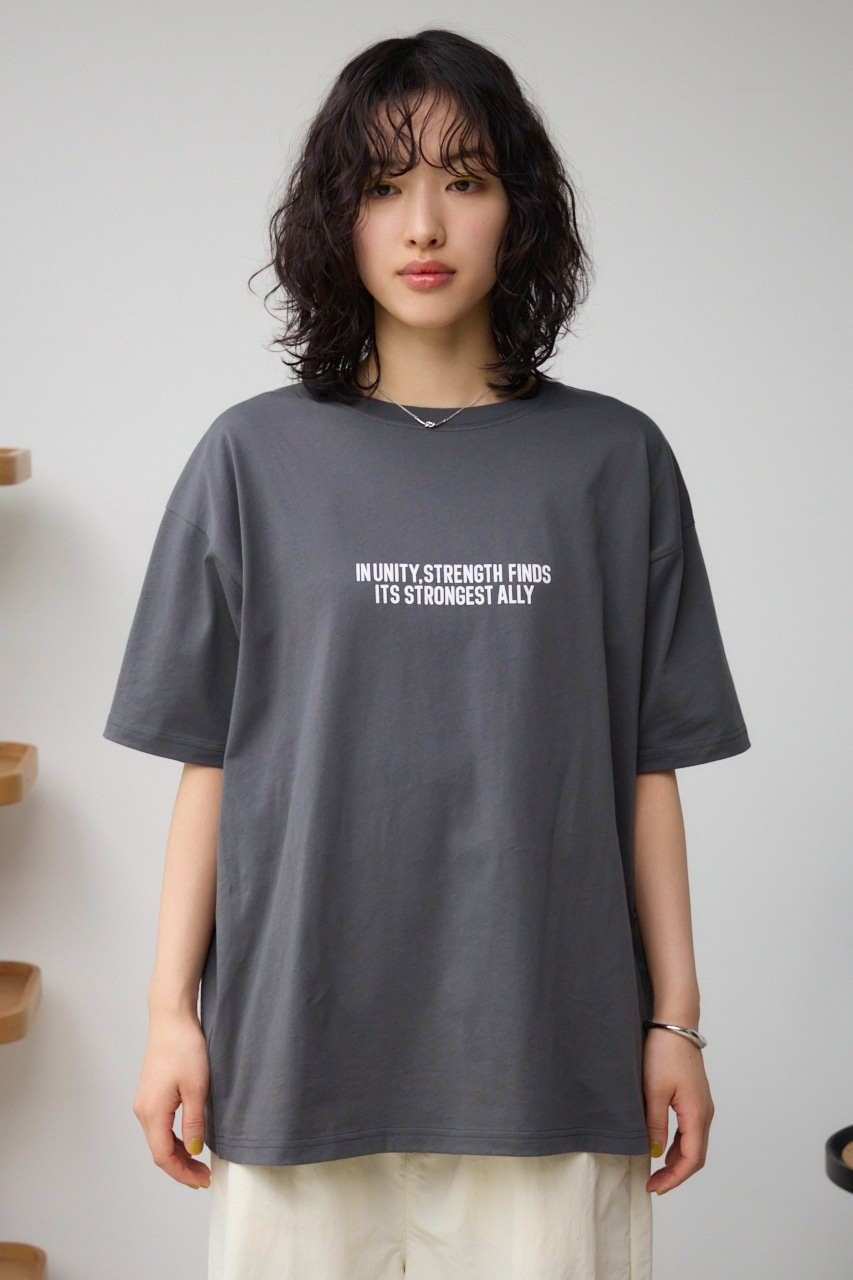 アソートロゴカラーTシャツ GRY S