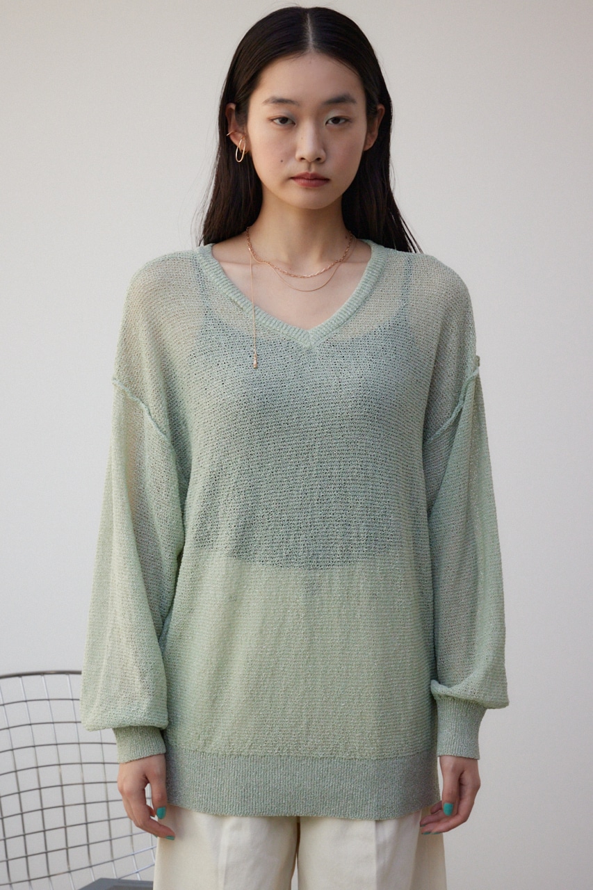 シアーグリッタールーズニット MINT FREE