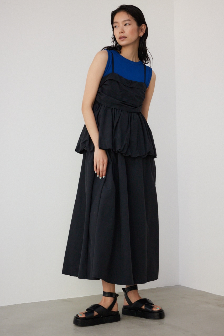 【PLUS】パッド付きニットタンク BLU FREE