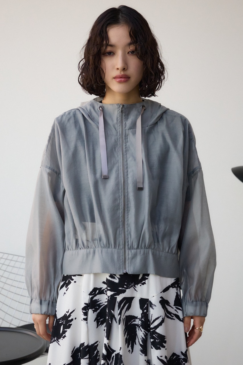 シアーフーディーブルゾン L/GRY FREE