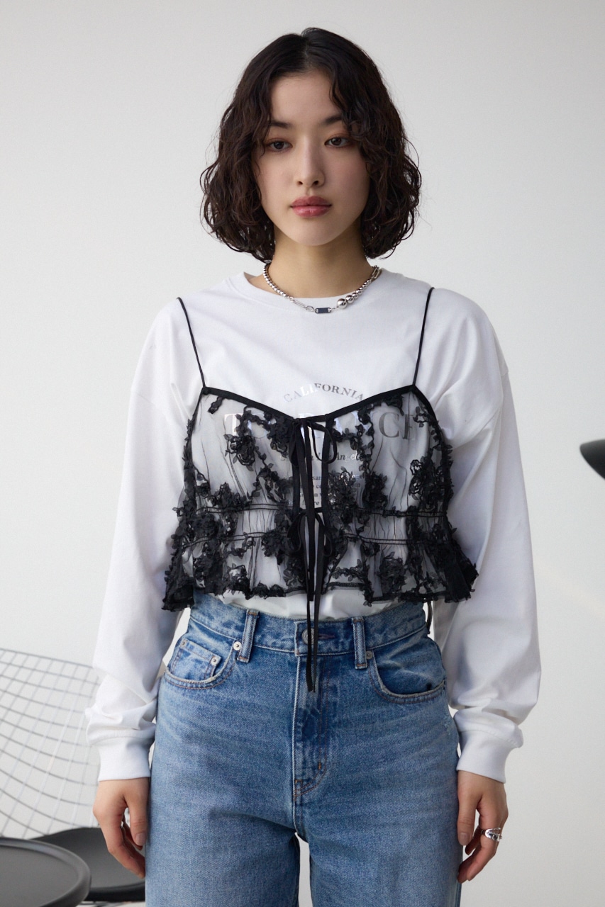 シアーレースビスチェ BLK FREE