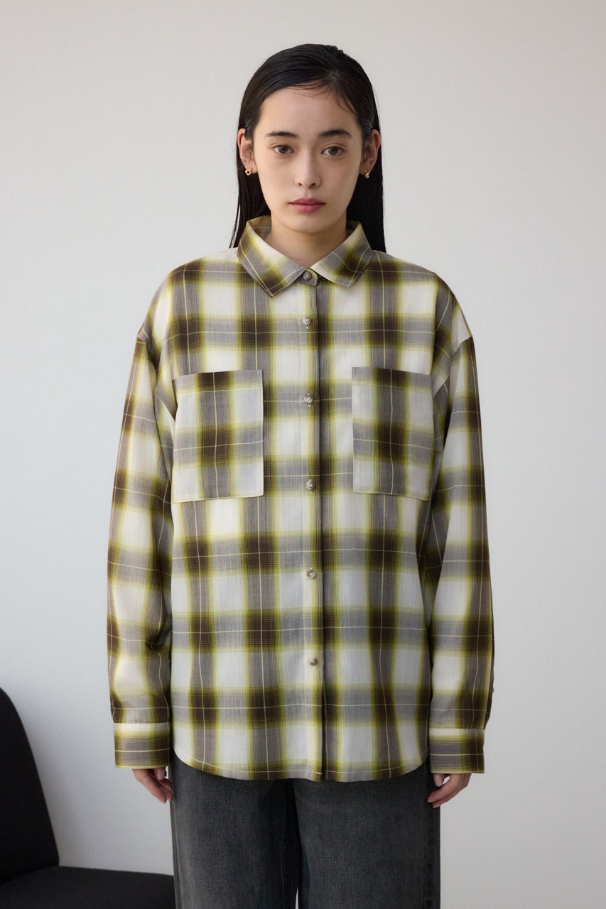 オンブレチェックライトシャツ 柄KHA FREE