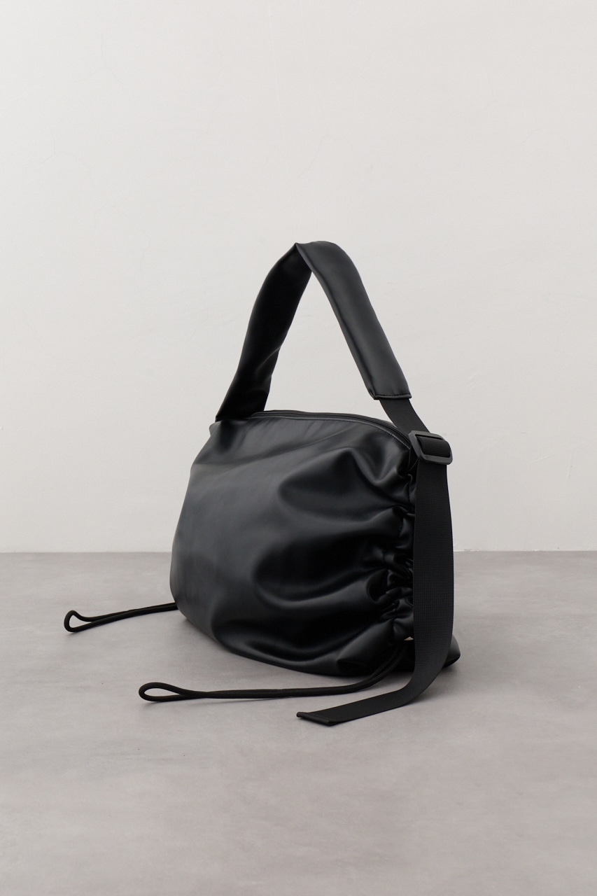 サイドギャザーパデットバッグ BLK FREE