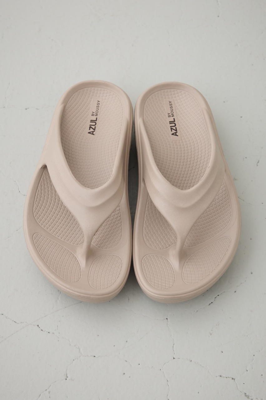 ラクフィールプラットフォームトングサンダル BEG M