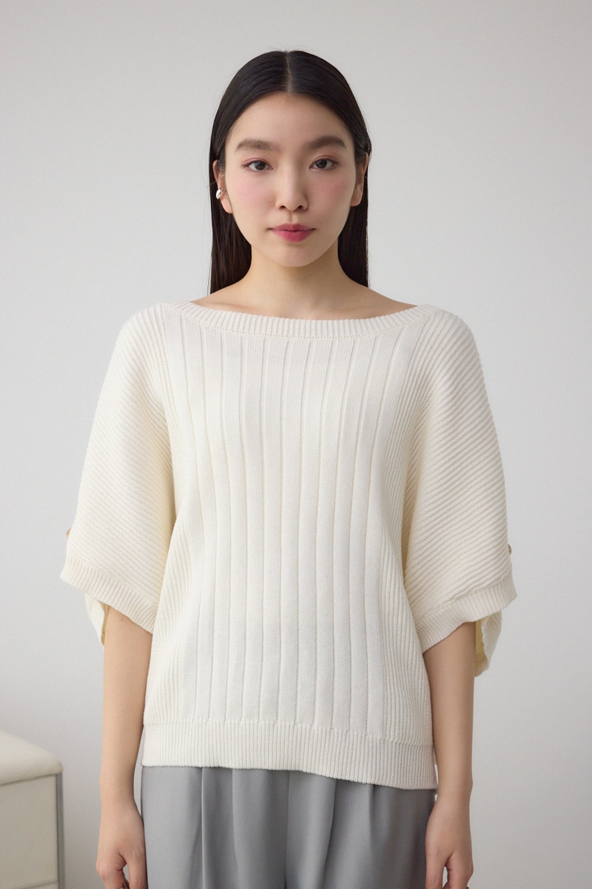 2WAYショルダーボタンニット IVOY FREE