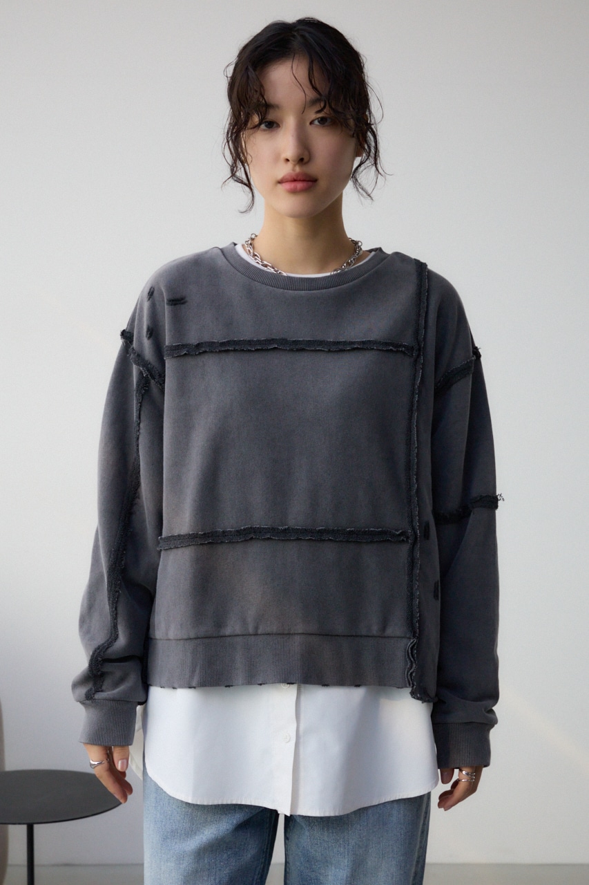 ダメージウラケプルオーバー D/C.GRY FREE