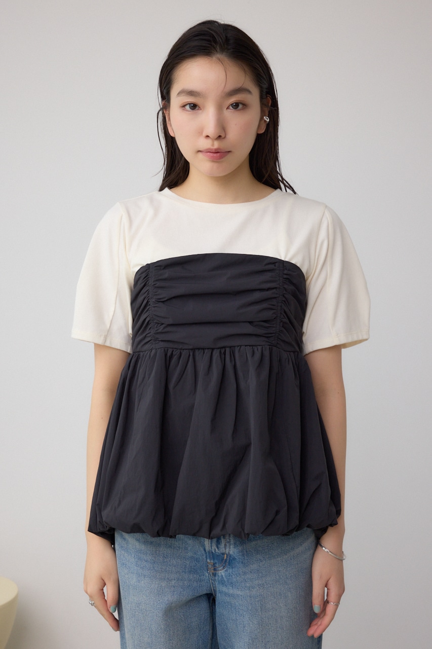 ペプラムバルーントップス BLK M