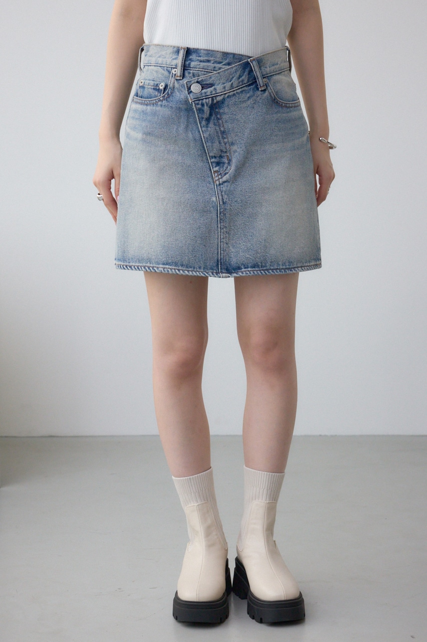 AZUL DENIM ラップミニスカート L/BLU M