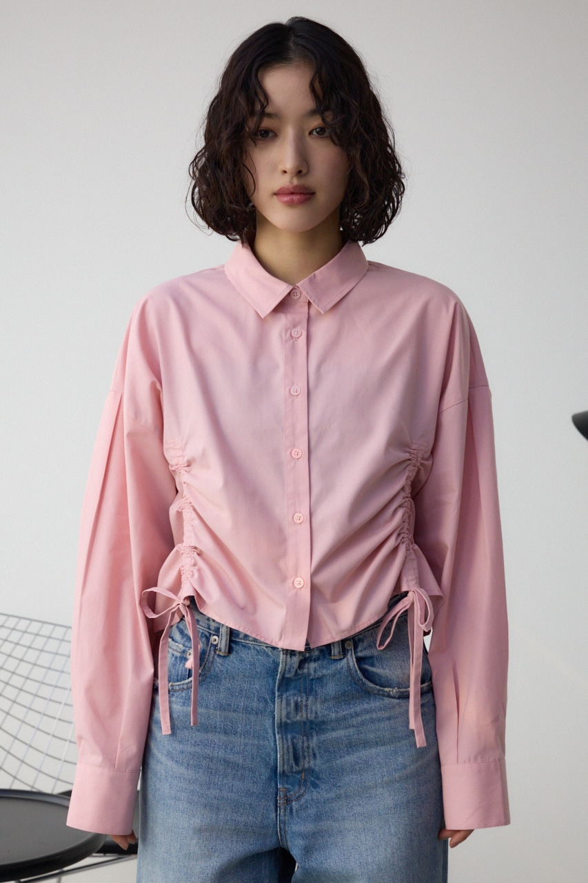 フロントギャザーシャツ PNK FREE