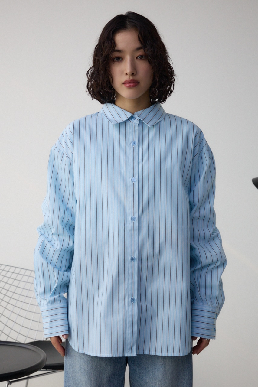 3WAYデザインシャツ 柄BLU FREE