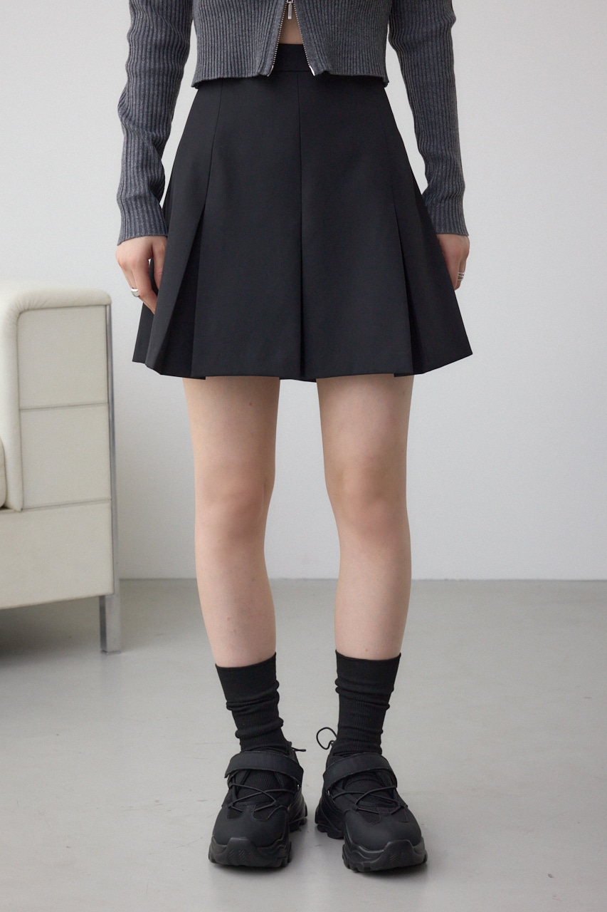 プリーツミニスカートパンツ BLK FREE