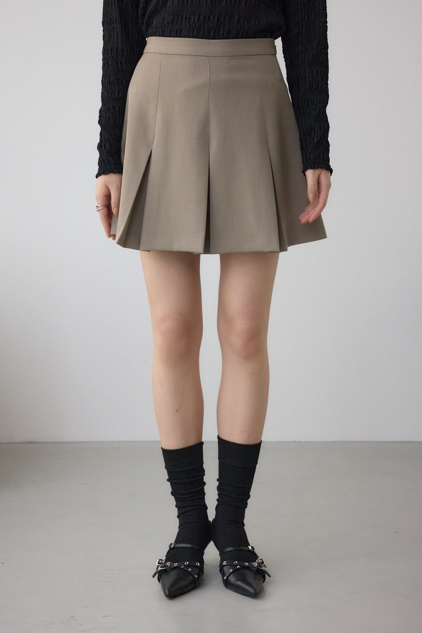 プリーツミニスカートパンツ L/BRN FREE