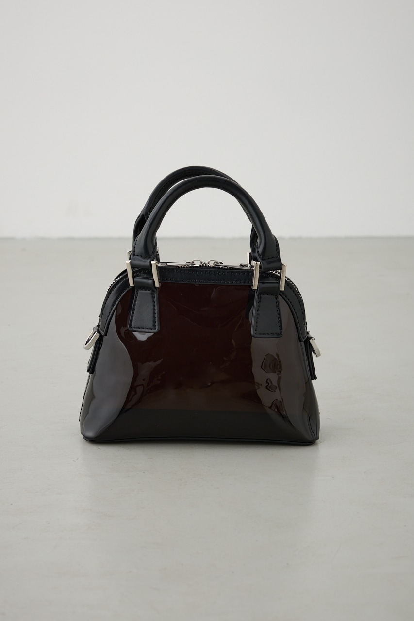 ダブルジッパークリアミニバッグ BLK FREE