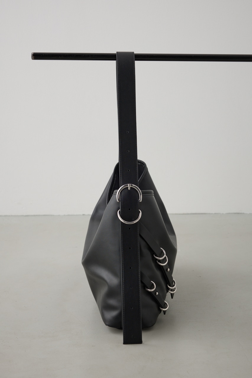 ナローベルトデザイントートバッグ BLK FREE