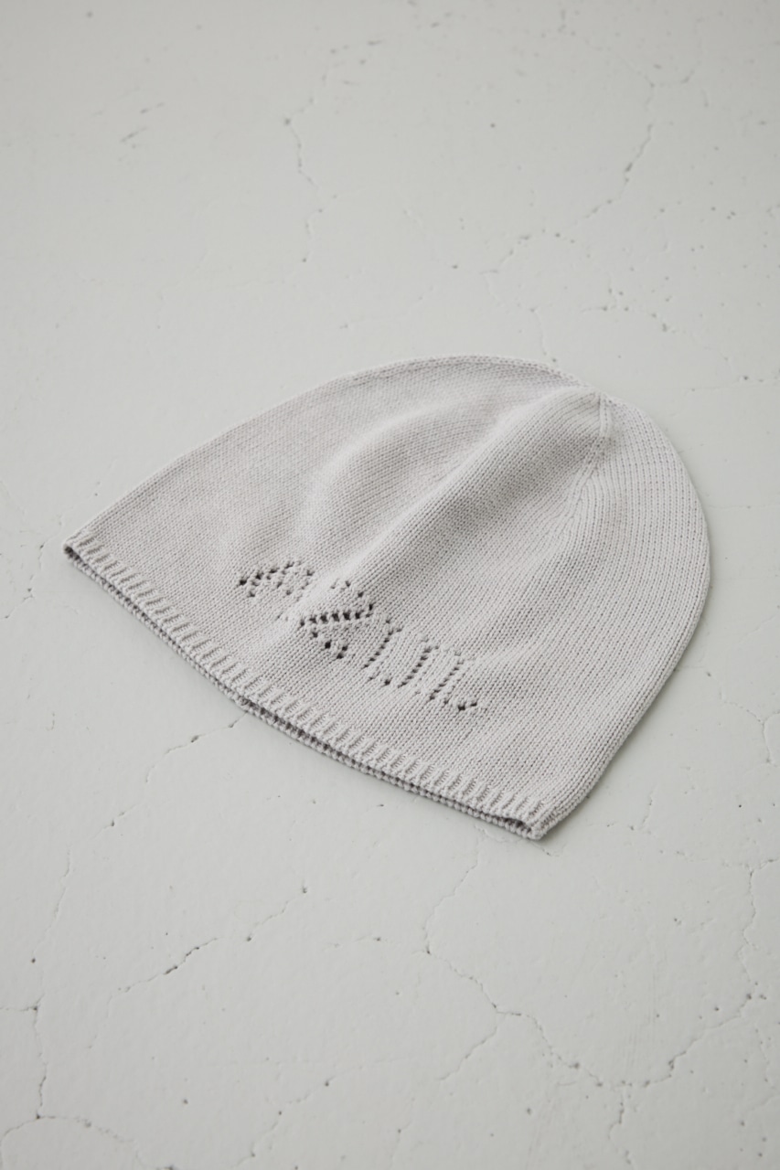 ロゴパンチングニットビーニー GRY FREE
