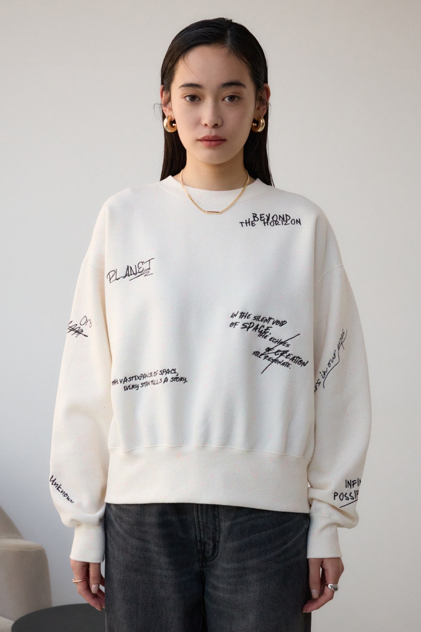 ランダムロゴウラケトップス O/WHT FREE