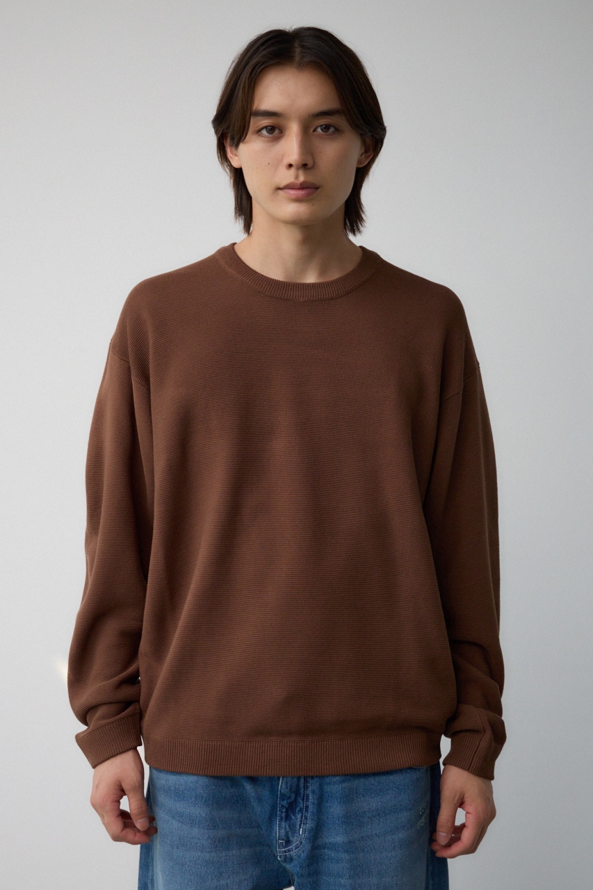 ベーシックガーターニット BRN M