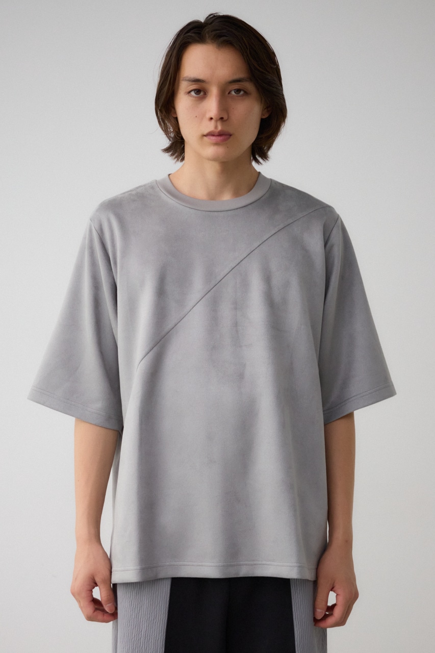 フェイクスウェード切替トップス GRY FREE