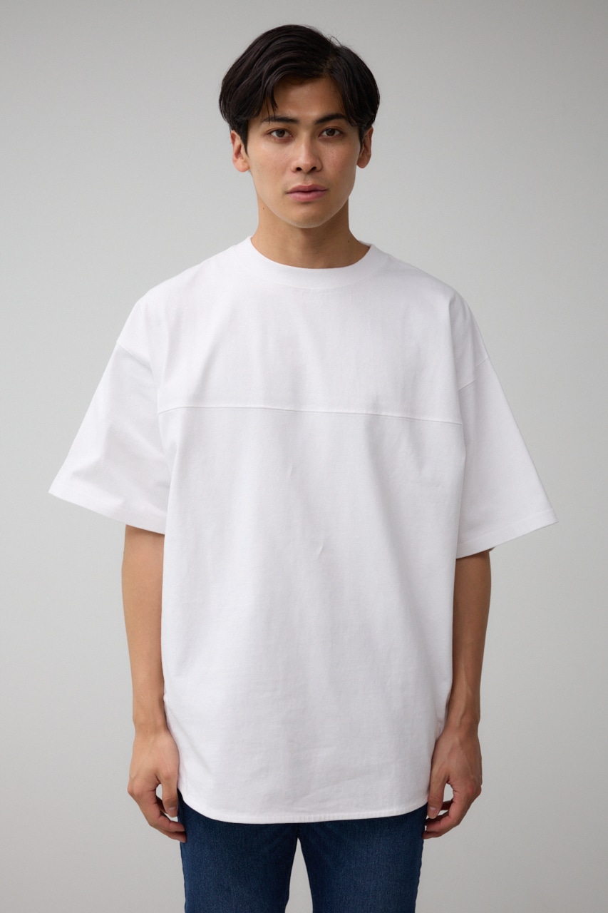ラウンドヘムビッグTシャツ WHT FREE