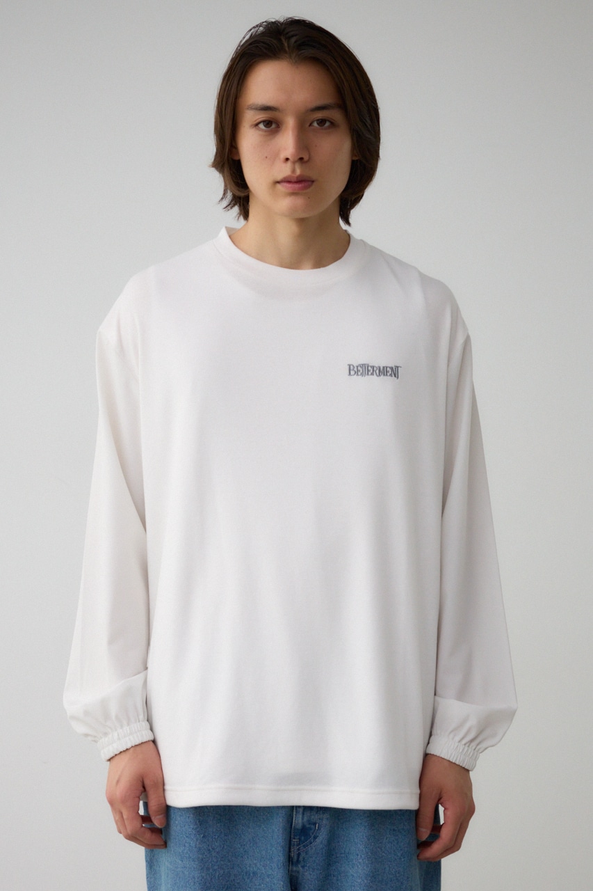 異素材ドッキング刺繍トップス O/WHT FREE