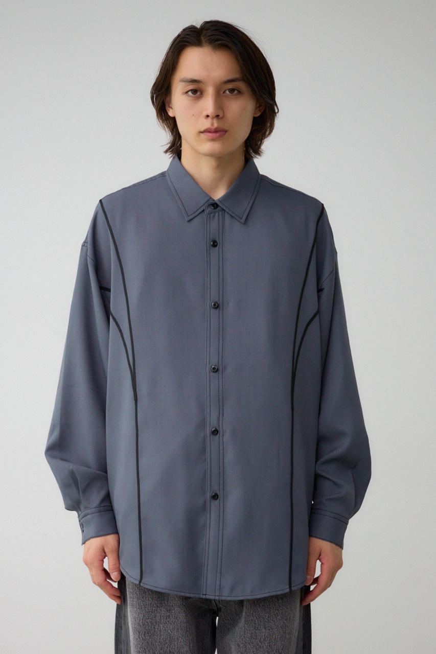 アウトステッチオーバーシャツ GRY FREE