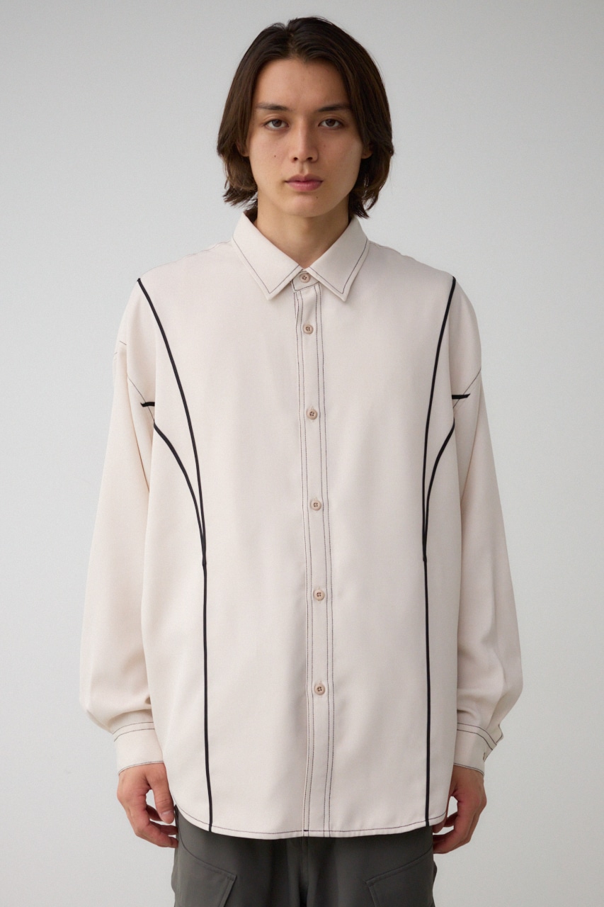 アウトステッチオーバーシャツ O/WHT FREE