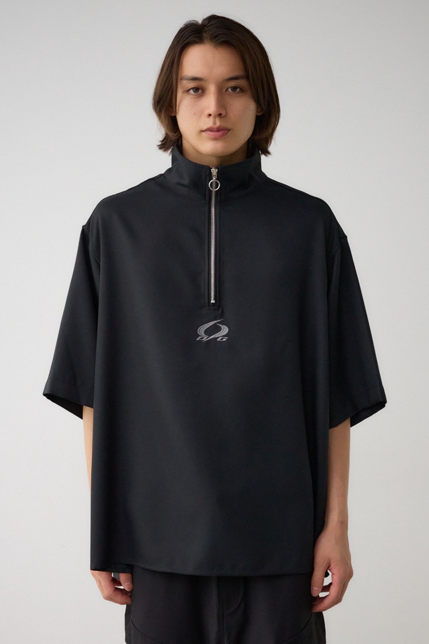 ツイルスタンドハーフジッププルオーバー BLK FREE