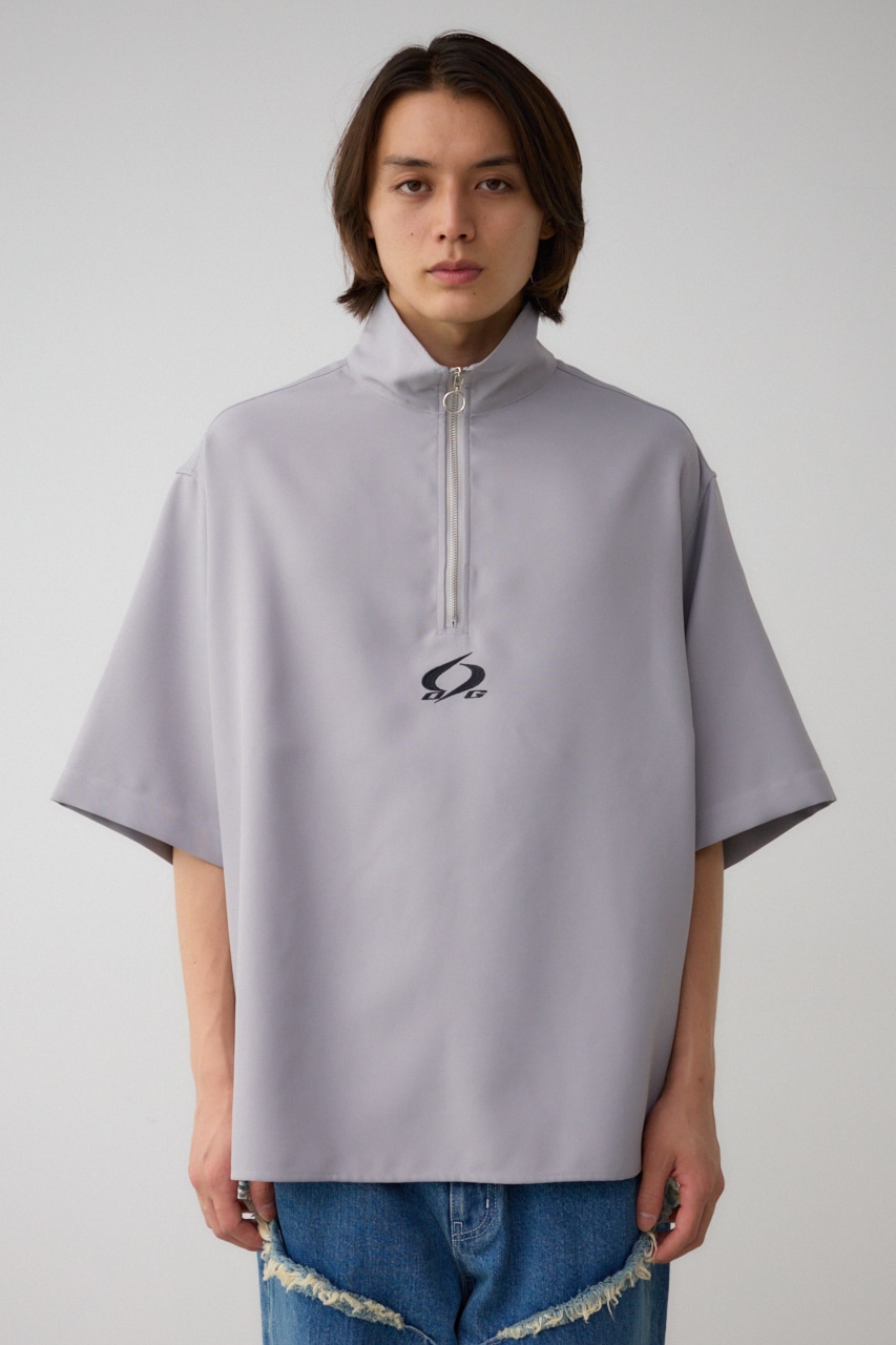 ツイルスタンドハーフジッププルオーバー GRY FREE