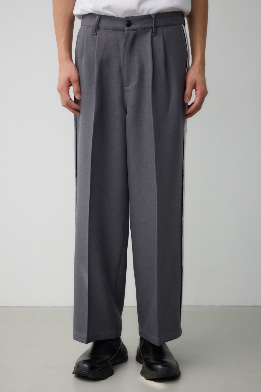 ツータックラインワイドパンツ GRY FREE
