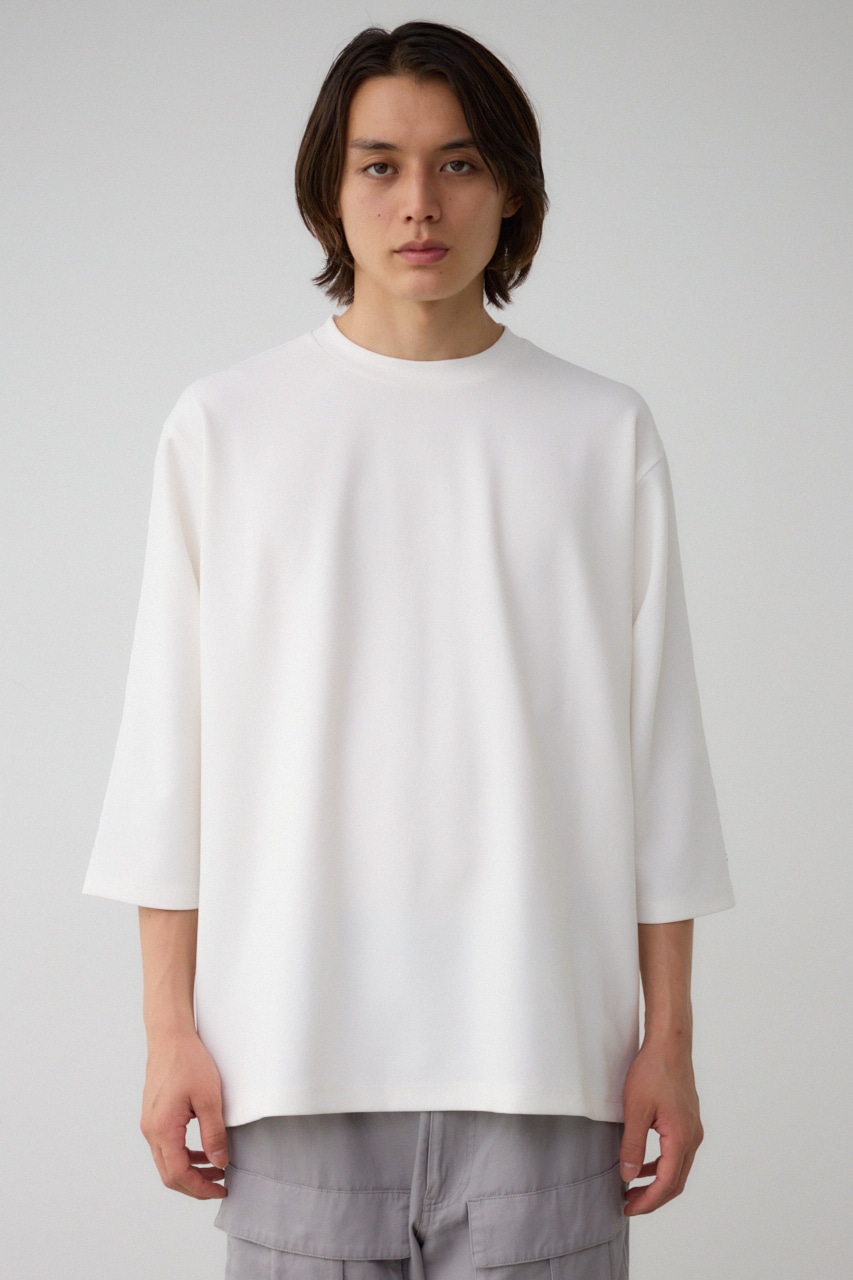 袖刺繍8分袖ビッグT WHT FREE