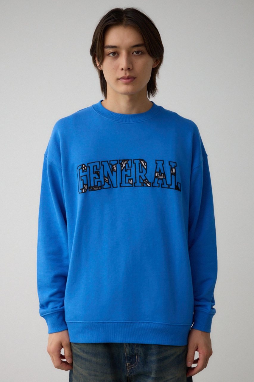 GENERALシアーロゴスウェット BLU FREE