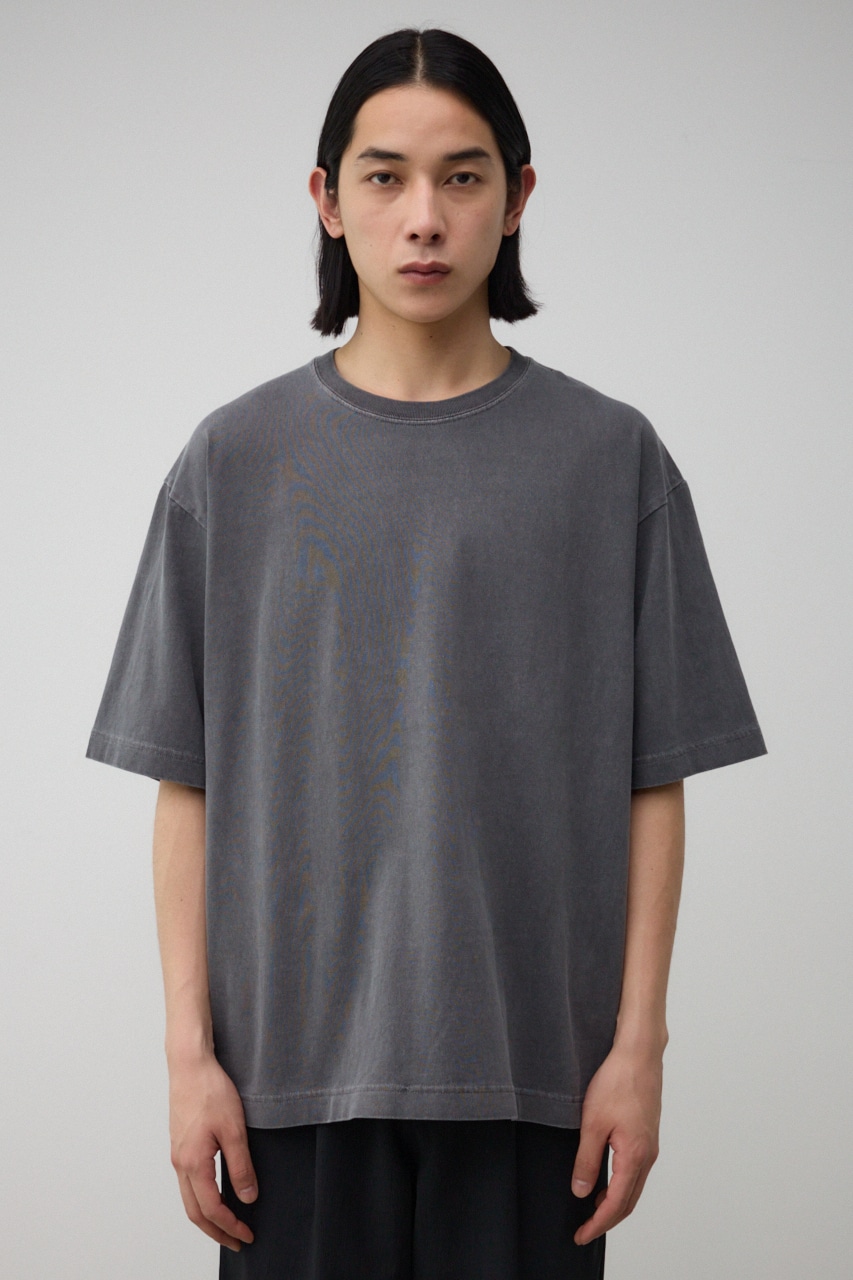 ピグメントサイドスリットTEE BLK M