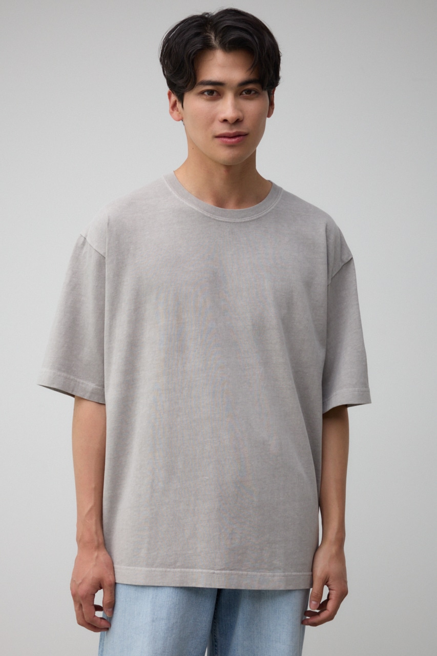 ピグメントサイドスリットTEE L/GRY M