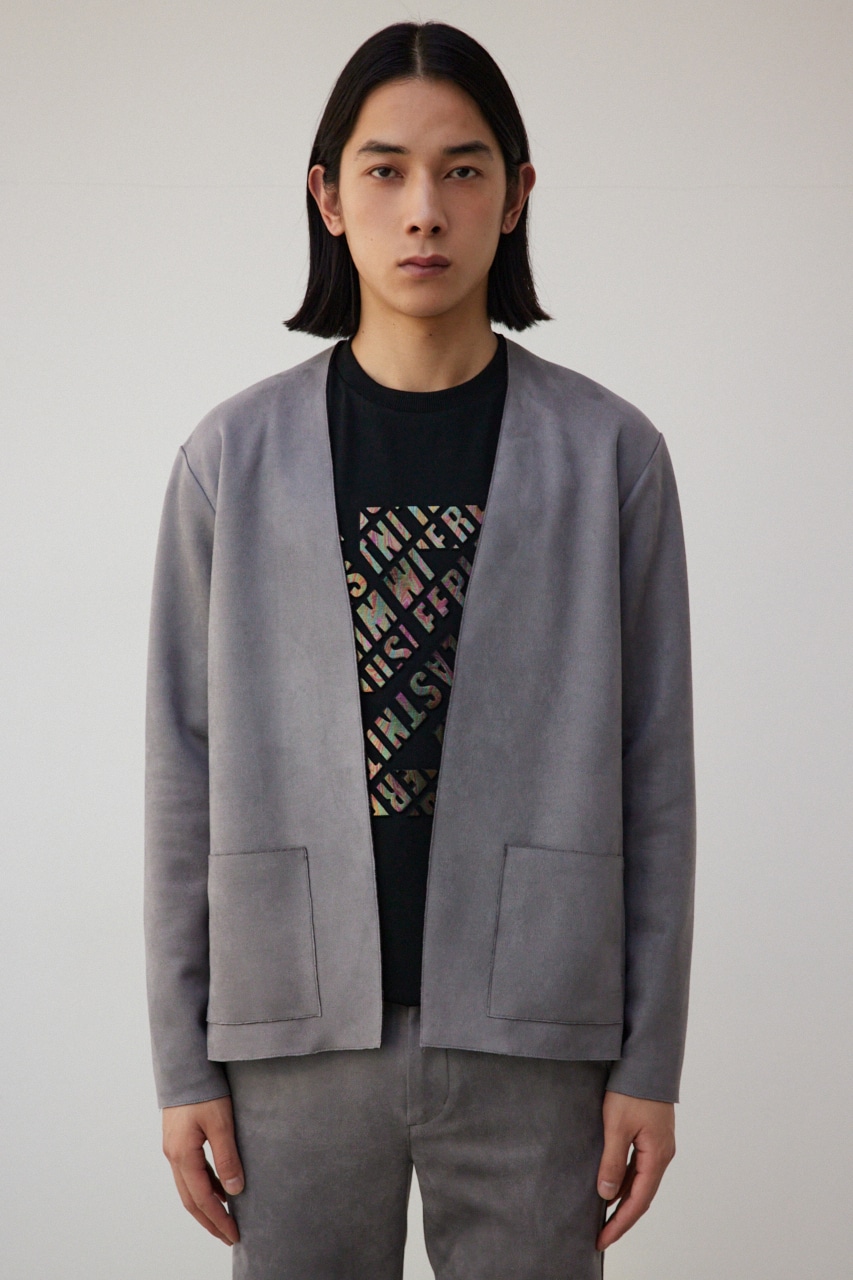 プリマベーラフェイクスウェードトッパー GRY M