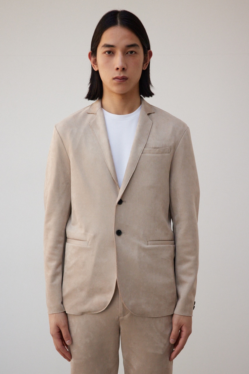 プリマベーラフェイクスウェードジャケット BEG M