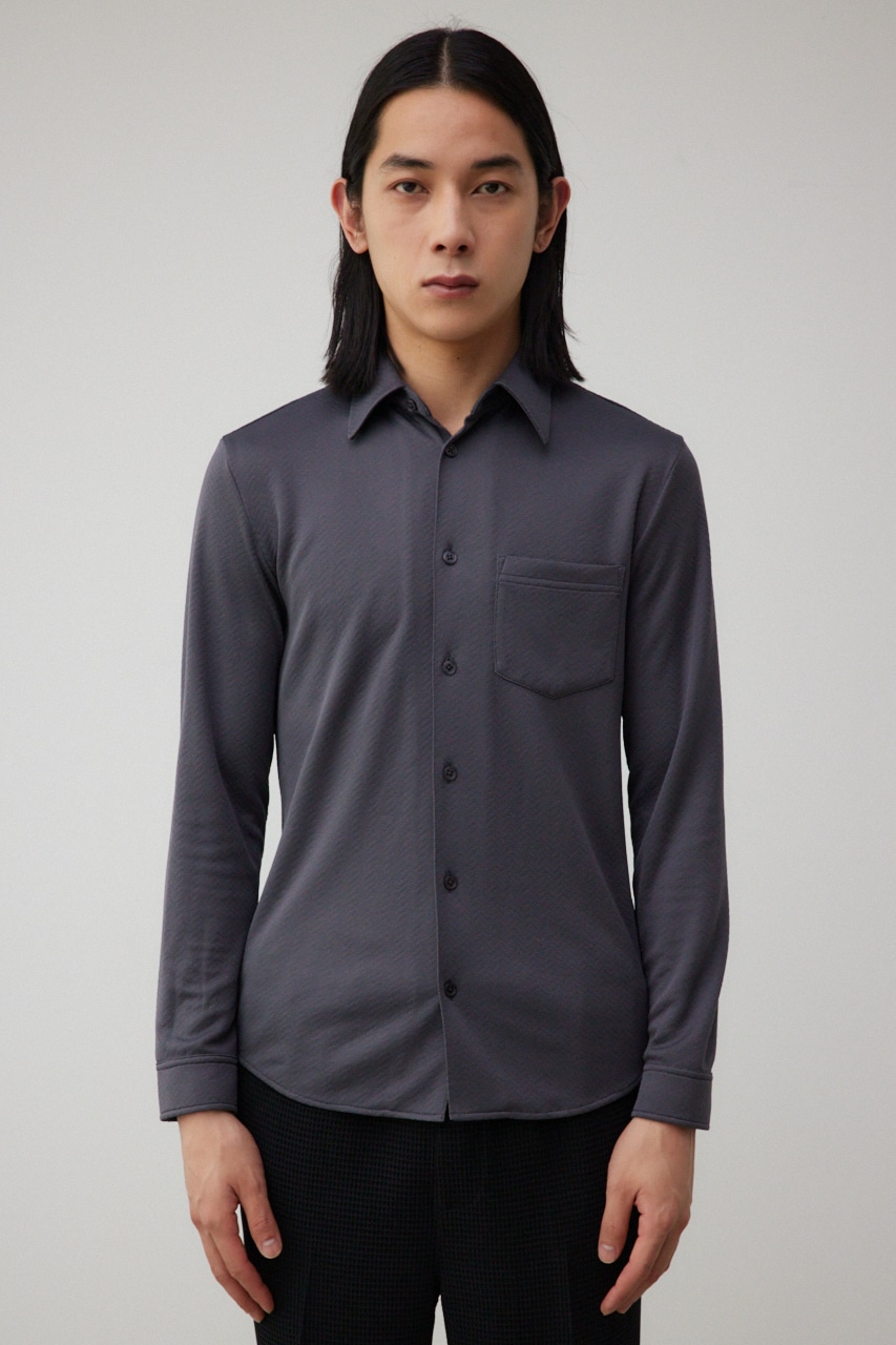 スリムストレッチタイトシャツ L/BLK M