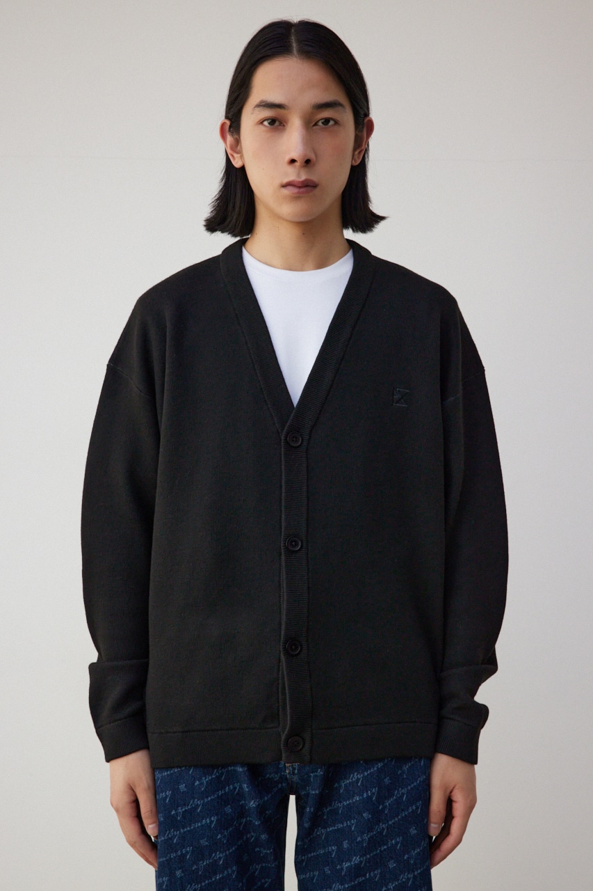 バックロゴジャガードカーディガン BLK M