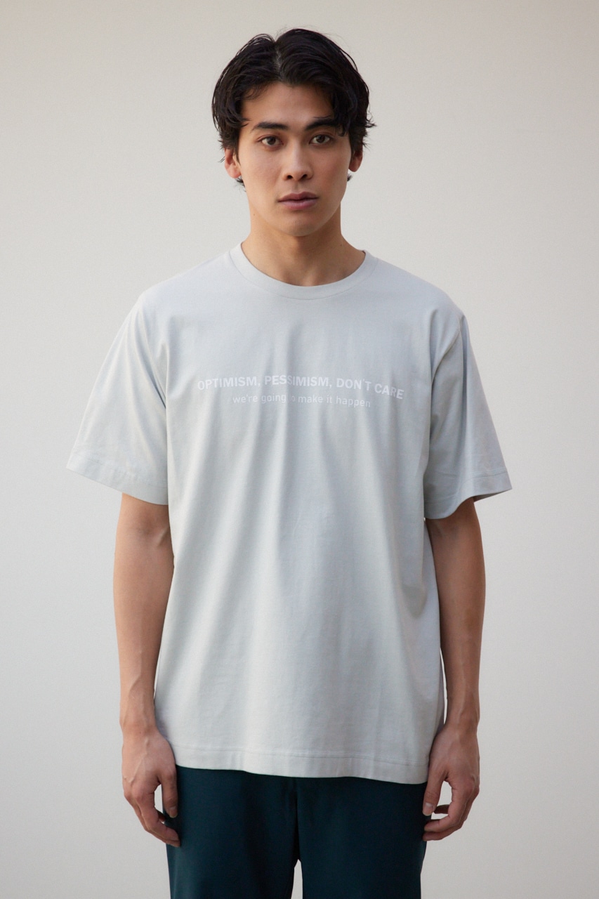 フロントロゴベーシックプリントTEE L/GRY M