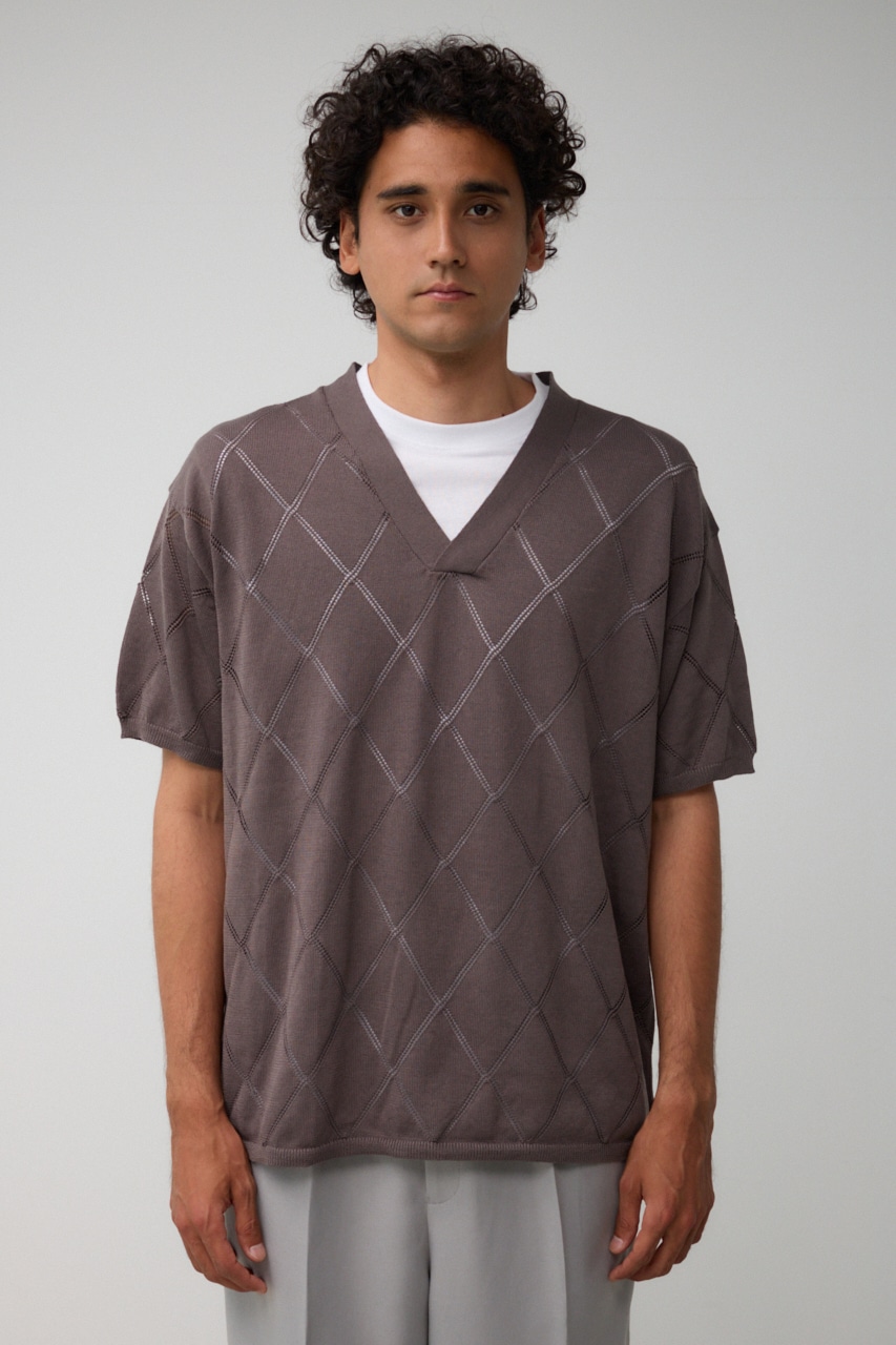 スカシアミレイヤードニット GRY M
