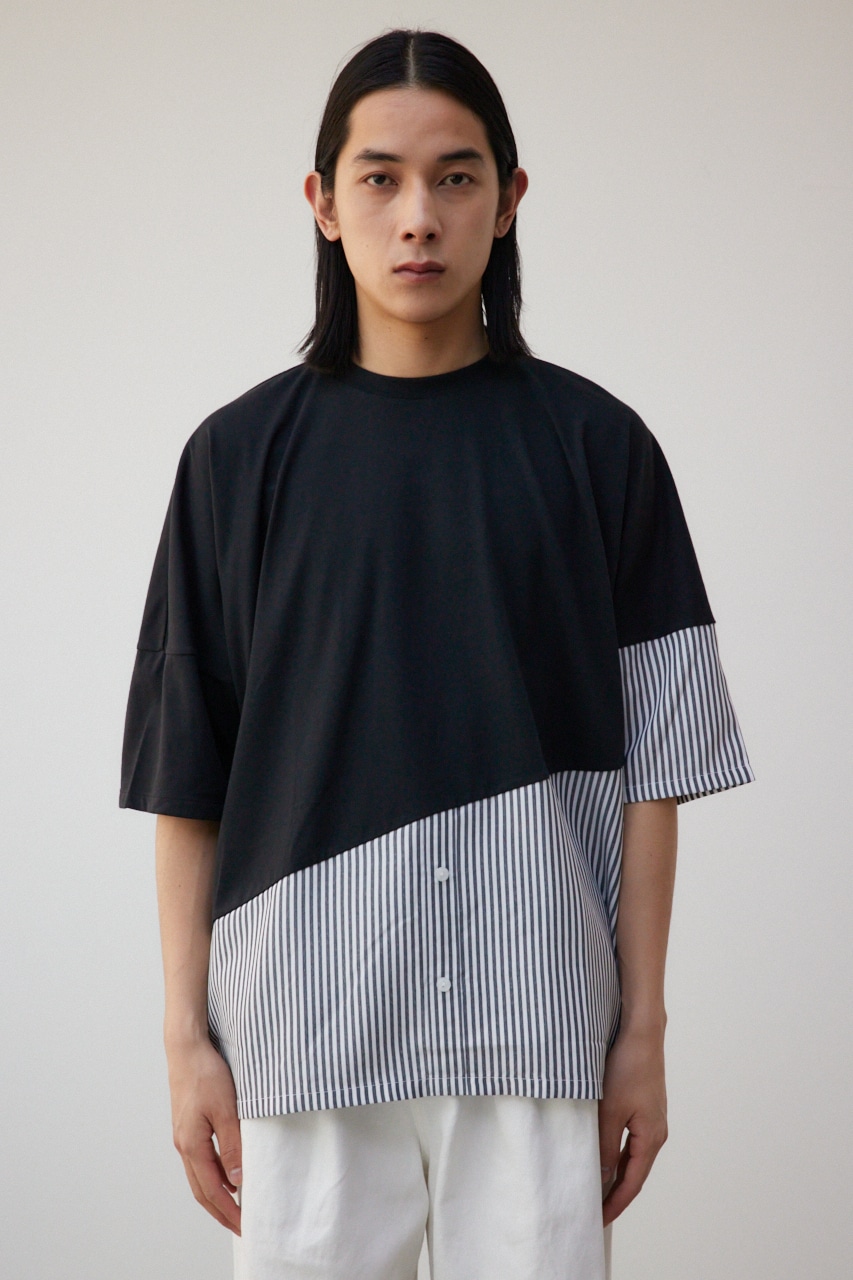 AZUL BY MOUSSY | スイッチングバイカラートップス (Tシャツ