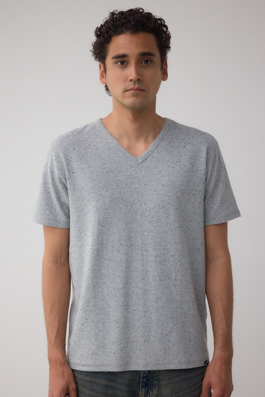 タックフライスVネックTシャツ T.GRY XL