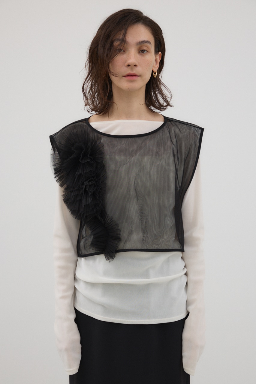 チュールモチーフベスト BLK FREE
