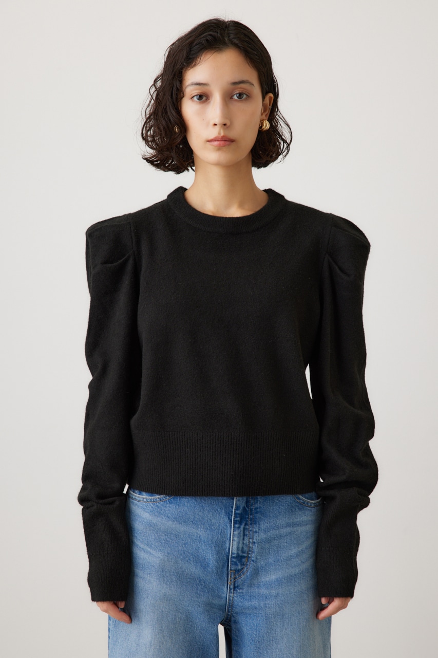 タックスリーブニット BLK FREE