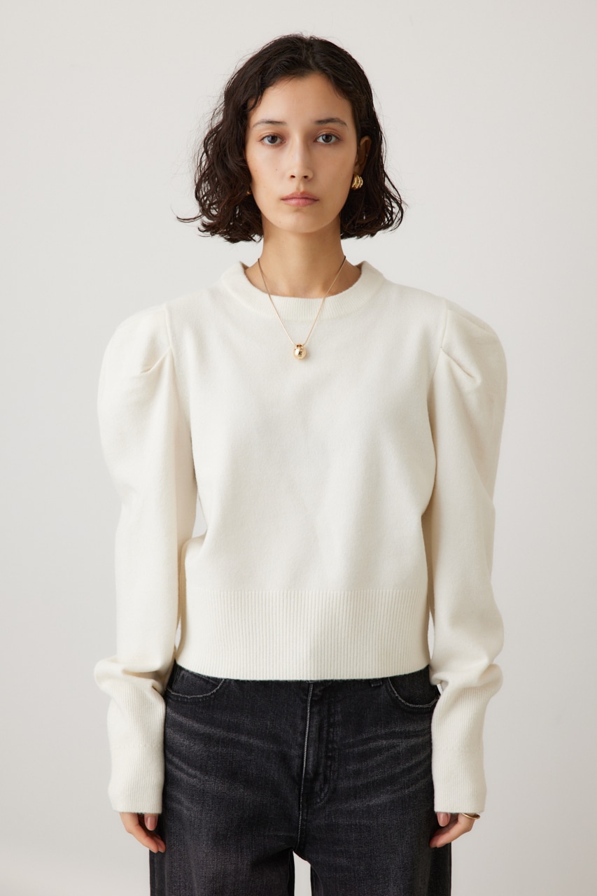 タックスリーブニット O/WHT FREE