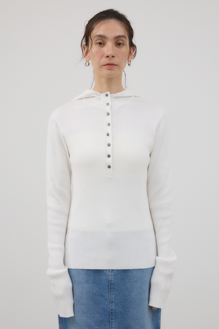 バラクラバニットプルオーバー O/WHT FREE