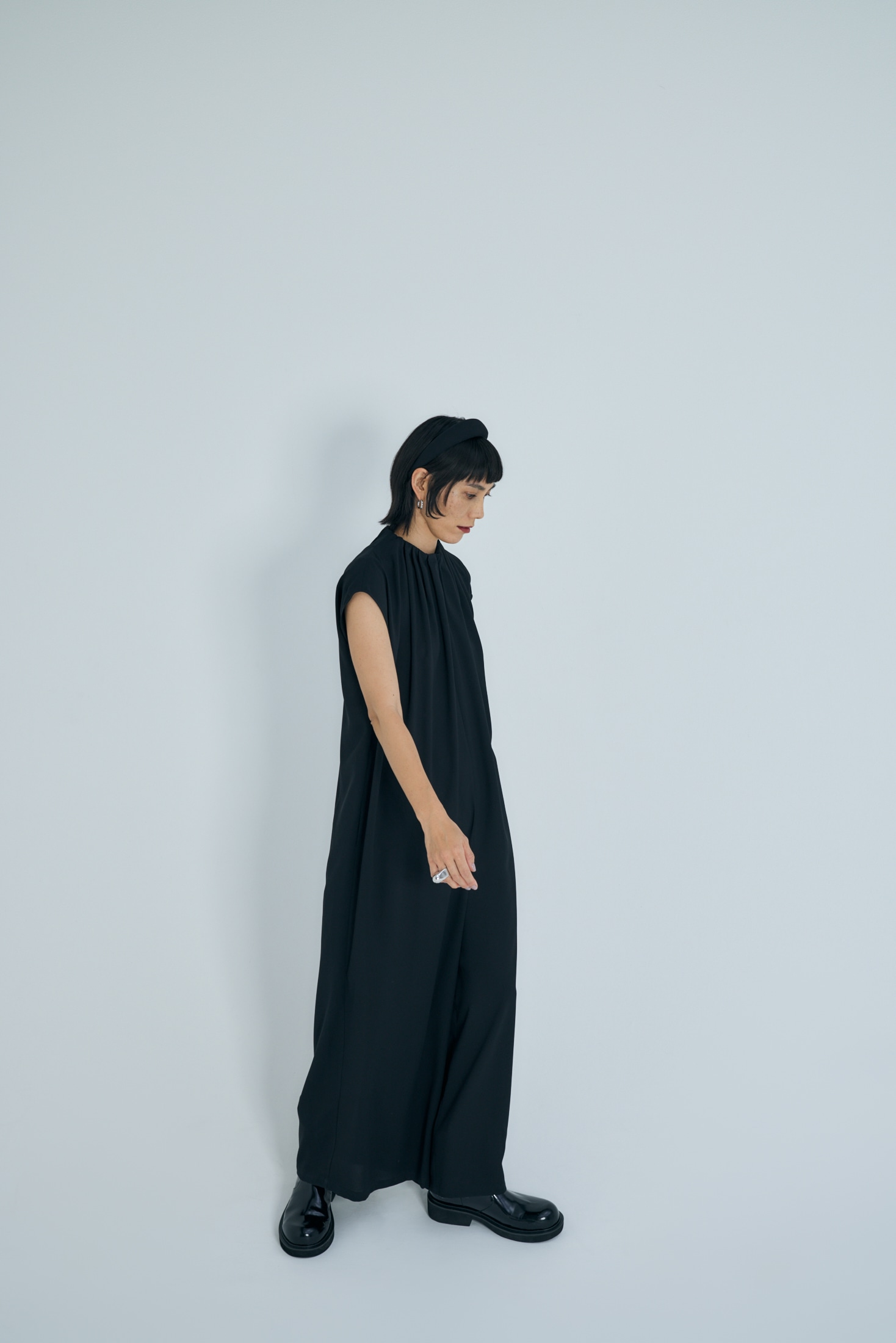 GATHER-NECK ALL-IN-ONE｜36｜BLK｜DRESS｜|ENFÖLD OFFICIAL ONLINE 