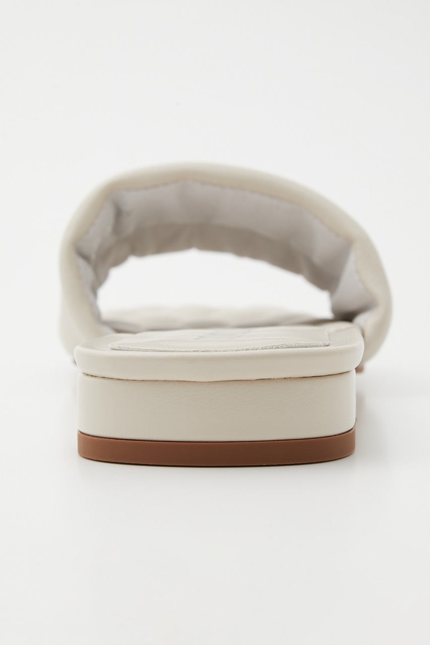 キルティングフラッフィーフラットミュール WHT 24.0cm