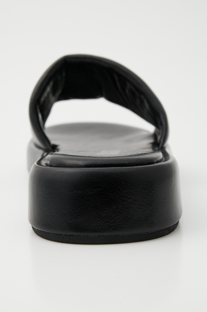 ラウンディッシュスリッパサンダル BLK 24.0cm
