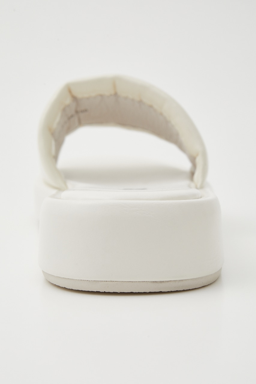 ラウンディッシュスリッパサンダル WHT 22.0cm