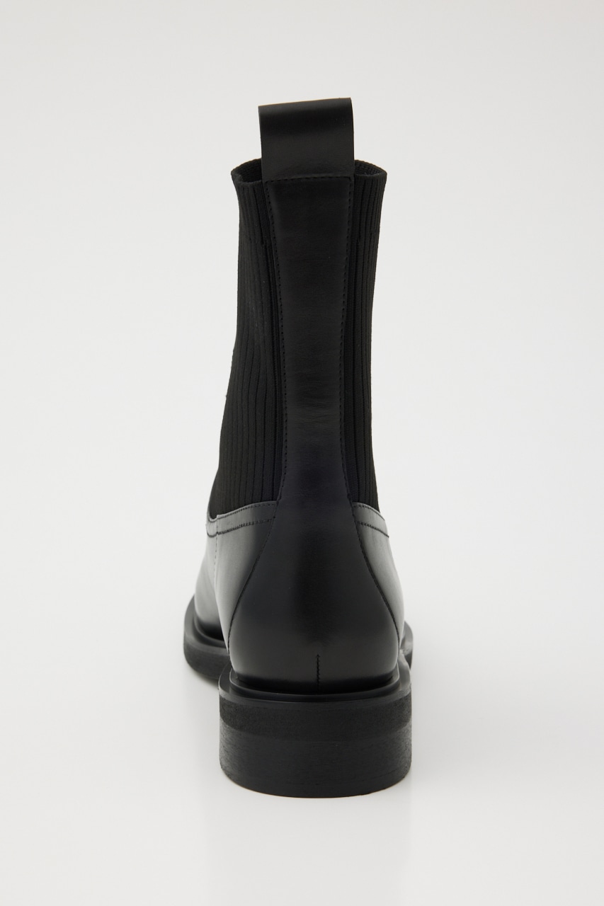 クラウスルリブニットコンビブーツ BLK 24.5cm